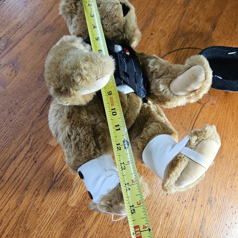 Vermont Teddy Bear Co Dapper Dress Up Plush Teddy Bear with Hat Suit - Picture 7 of 8